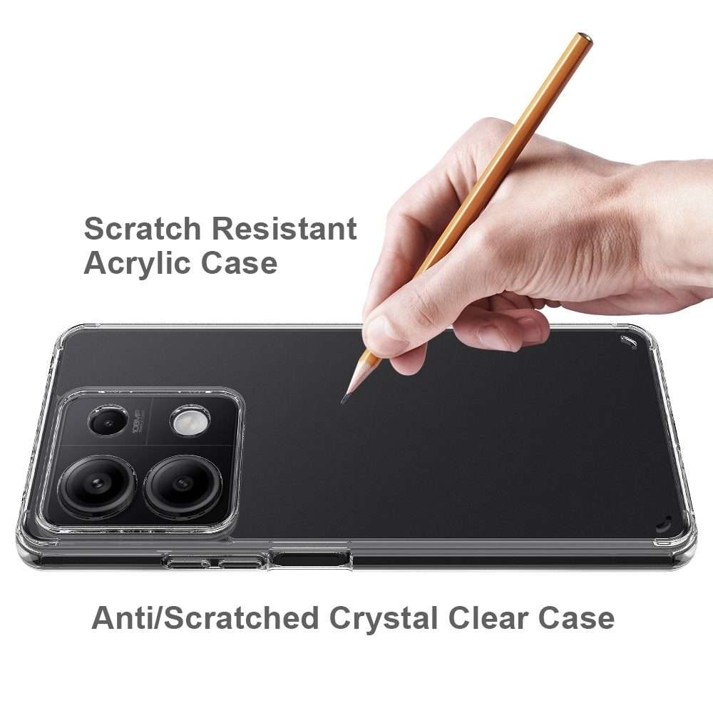 For Xiaomi Redmi Note 13 Pro 5G / Poco X6 Scratchproof Acrylic TPU Phone Case(Transparent)