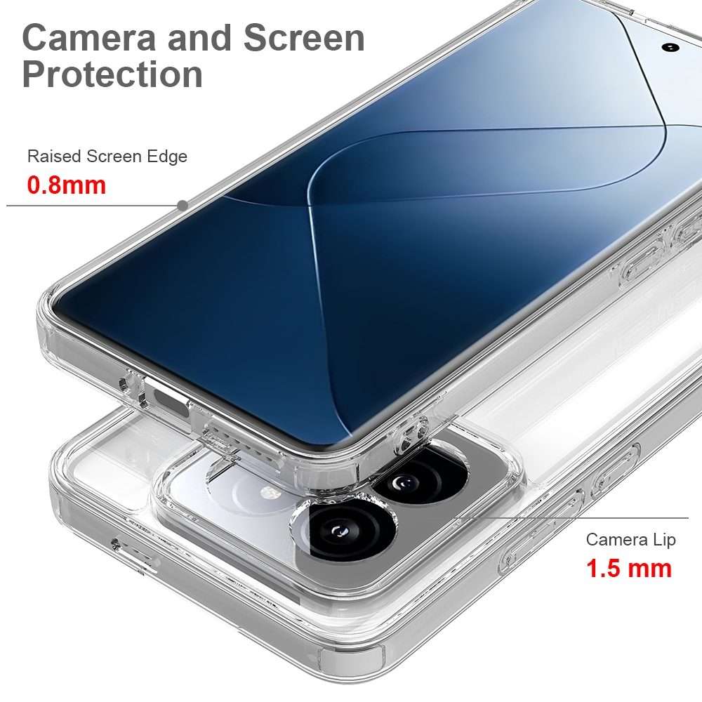For Xiaomi 14 Pro Scratchproof Acrylic TPU Phone Case(Transparent)