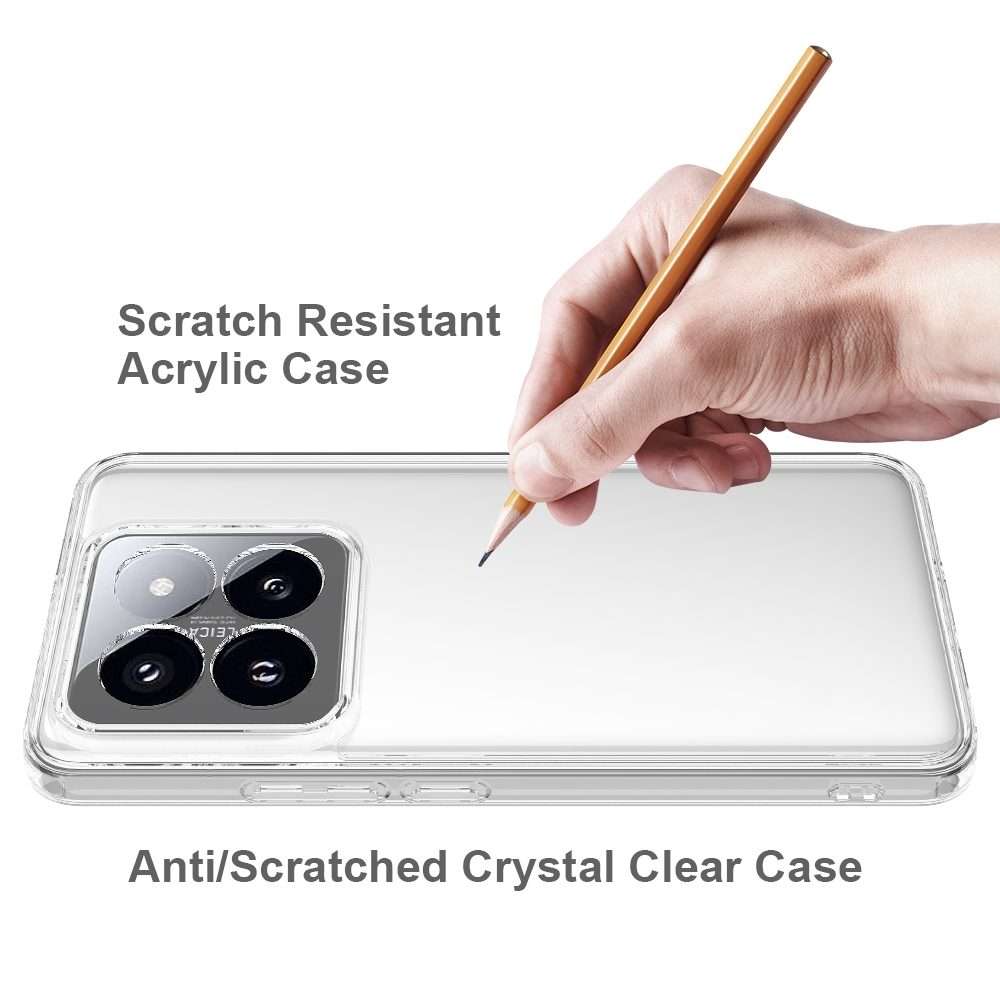 For Xiaomi 14 Pro Scratchproof Acrylic TPU Phone Case(Transparent)