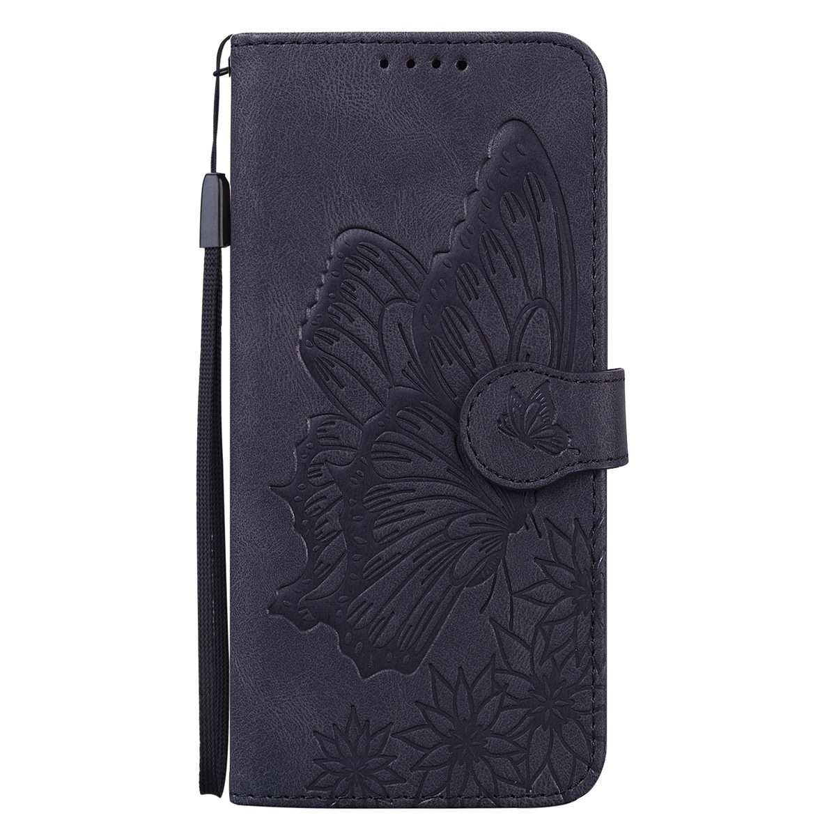 For Redmi Note 14 Pro 5G Retro Skin Feel Butterflies Embossing Horizontal Flip Leather ... (Black)