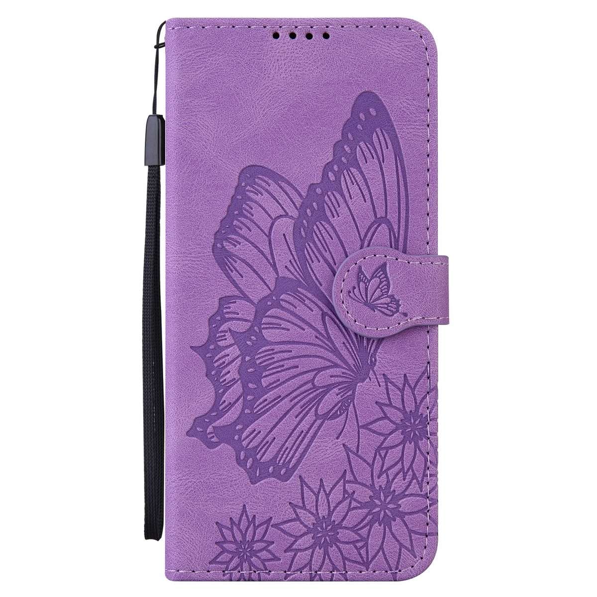 For Redmi Note 14 Pro 5G Retro Skin Feel Butterflies Embossing Horizontal Flip Leathe ... (Purple)