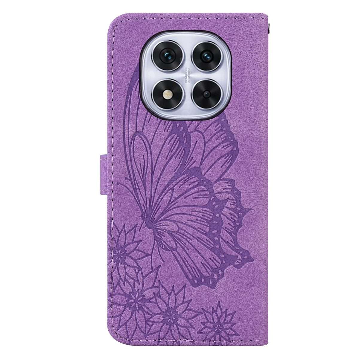 For Redmi Note 14 Pro 5G Retro Skin Feel Butterflies Embossing Horizontal Flip Leathe ... (Purple)