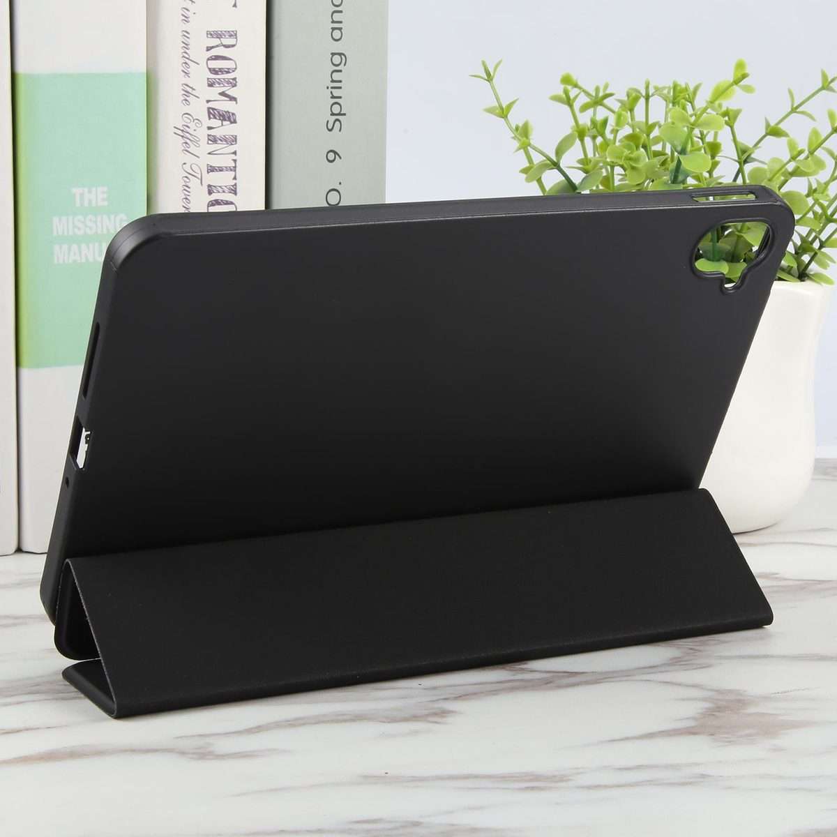 For Xiaomi Pad Mini 8.8 / Redmi K Pad Tri-fold Silicone Leather Tablet Case(Black)