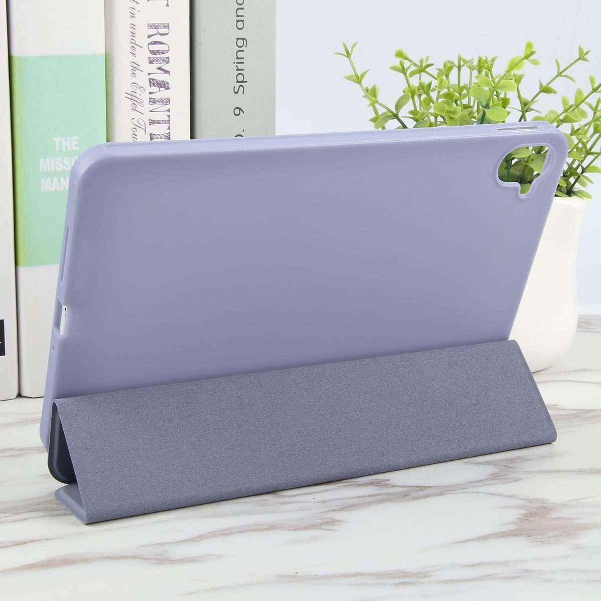 For Xiaomi Pad Mini 8.8 / Redmi K Pad Tri-fold Silicone Leather Tablet Case(Lavender)