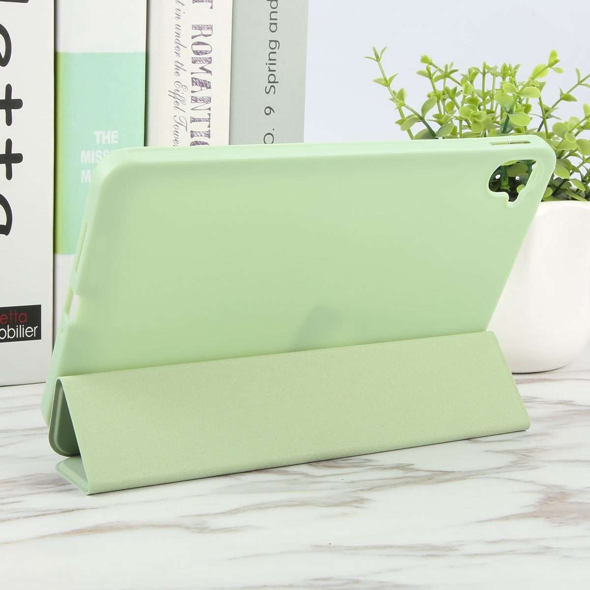 For Xiaomi Pad Mini 8.8 / Redmi K Pad Tri-fold Silicone Leather Tablet Case(Green)