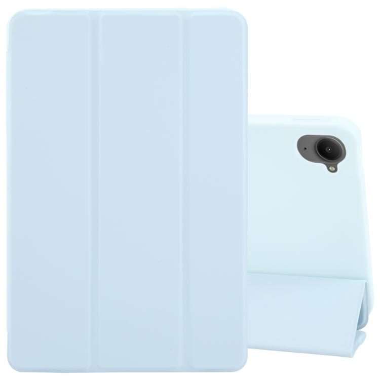 For Xiaomi Pad Mini 8.8 / Redmi K Pad Tri-fold Silicone Leather Tablet Case(Ice Blue)