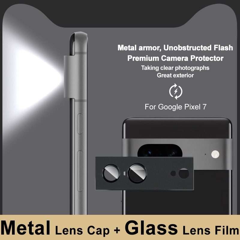 For Google Pixel 7 IMAK Metal Armor Premium Camera Protector Film(Black)