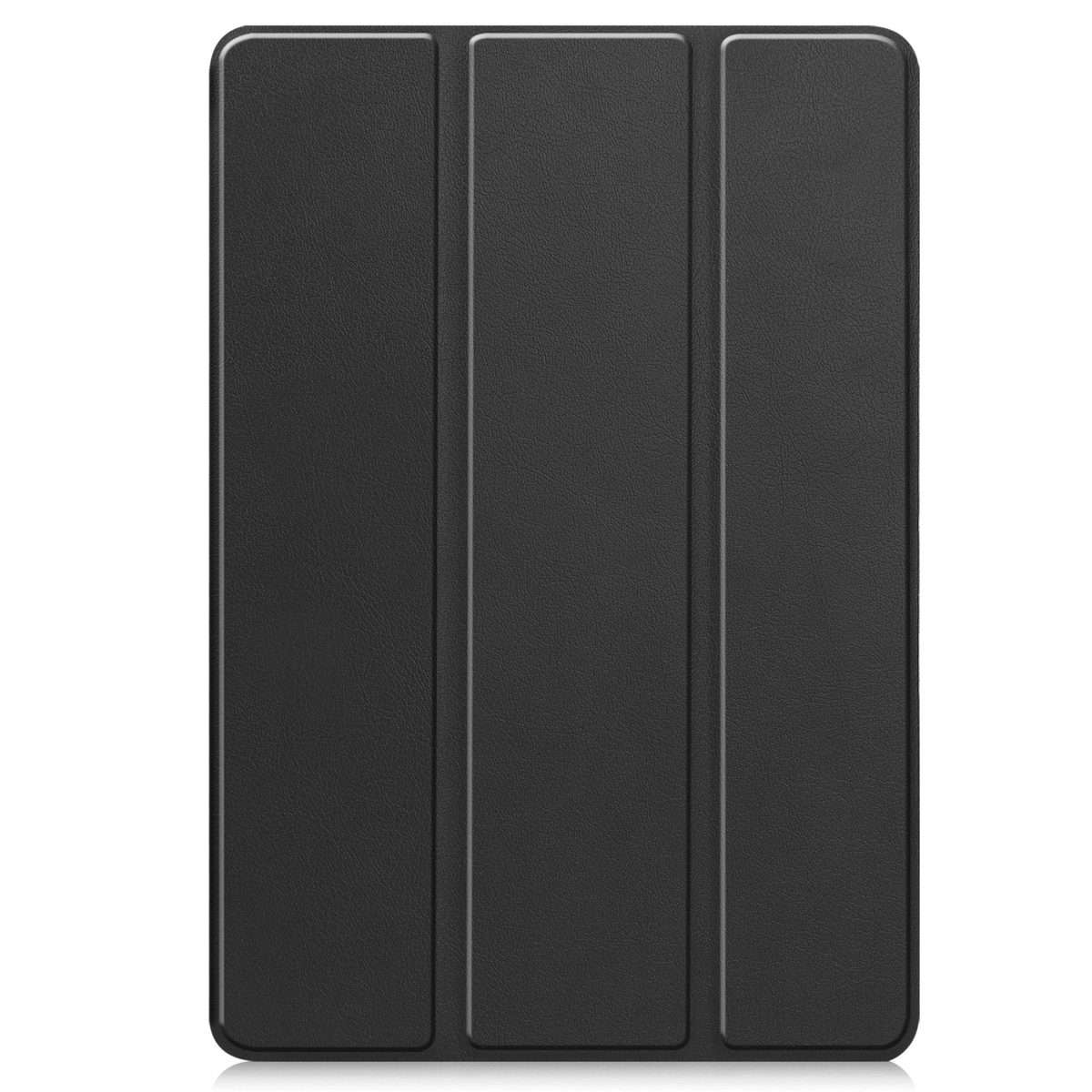 For Xiaomi Pad 6S Pro Custer Pure Color 3-Fold Holder Smart Leather Tablet Case(Black)