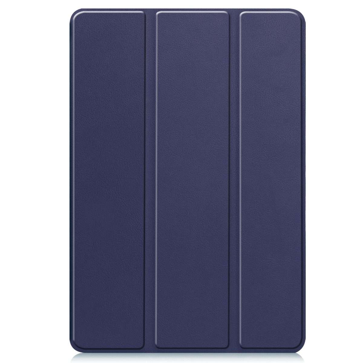 For Xiaomi Pad 6S Pro Custer Pure Color 3-Fold Holder Smart Leather Tablet Case(Dark Blue)