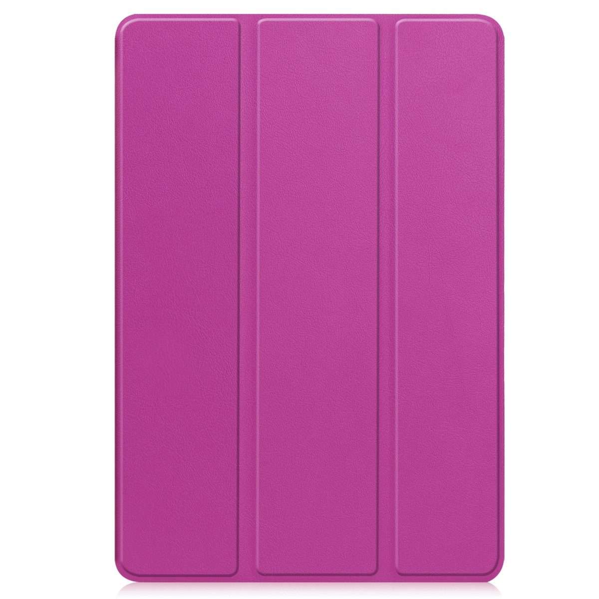 For Xiaomi Pad 6S Pro Custer Pure Color 3-Fold Holder Smart Leather Tablet Case(Rose Red)