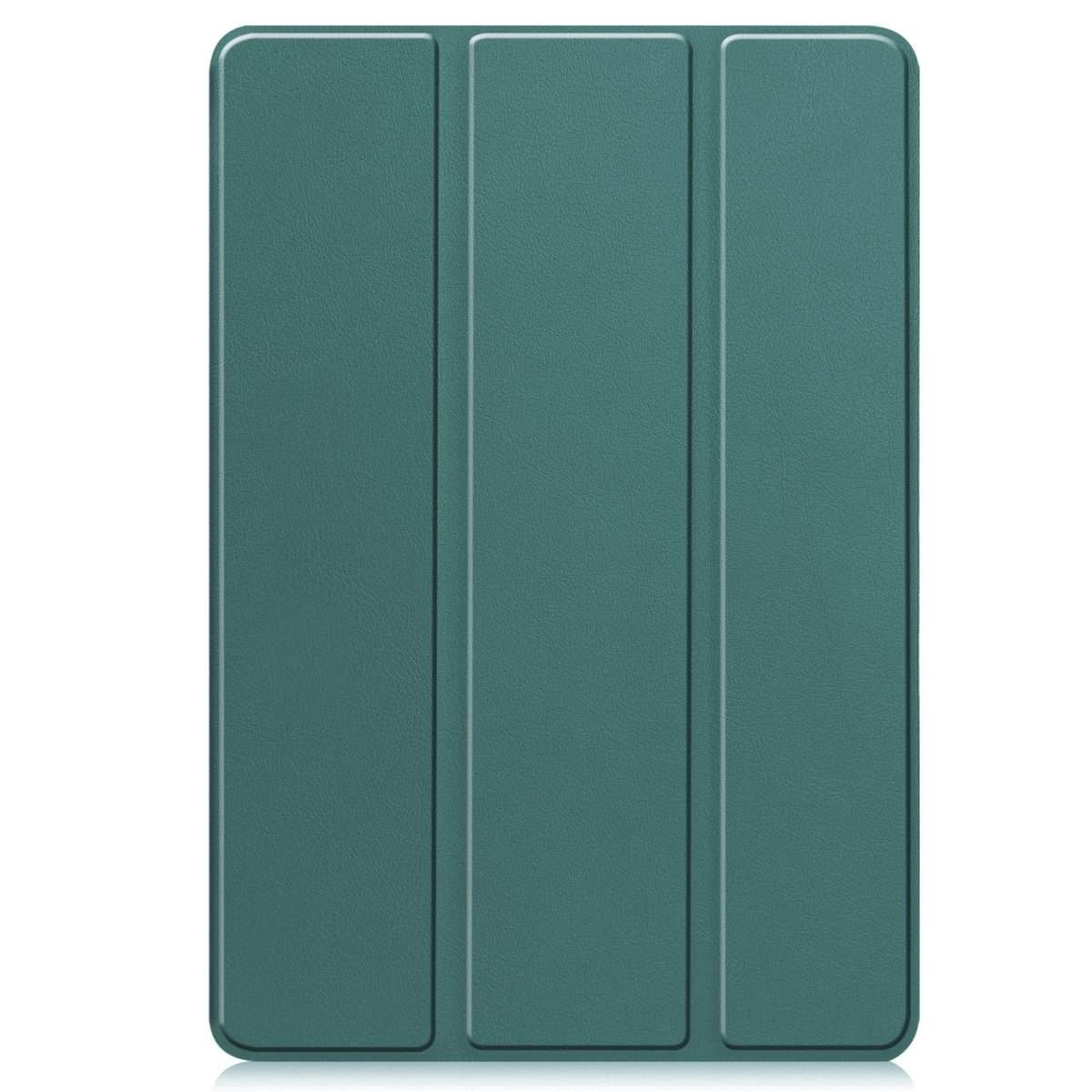 For Xiaomi Pad 6S Pro Custer Pure Color 3-Fold Holder Smart Leather Tablet Case(Dark Green)