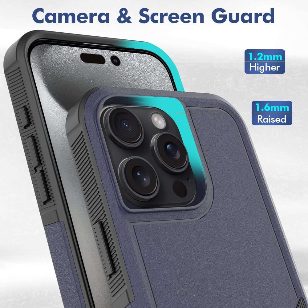For iPhone 16 Pro Max 2 in 1 PC + TPU Phone Case(Dark Blue)