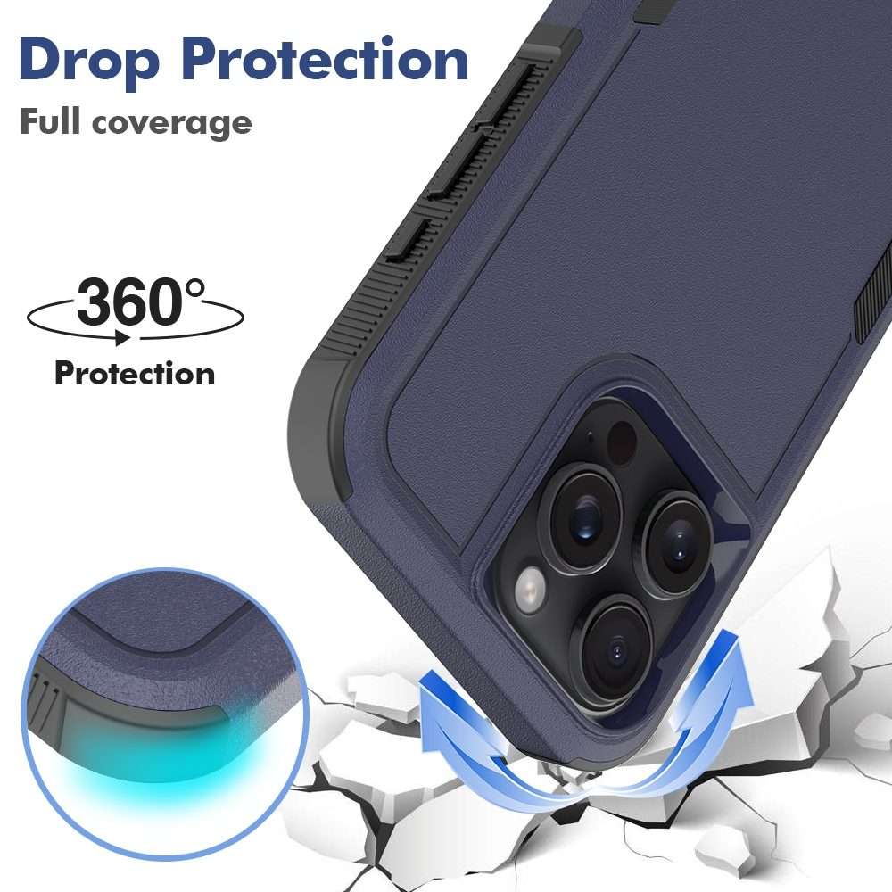 For iPhone 16 Pro Max 2 in 1 PC + TPU Phone Case(Dark Blue)