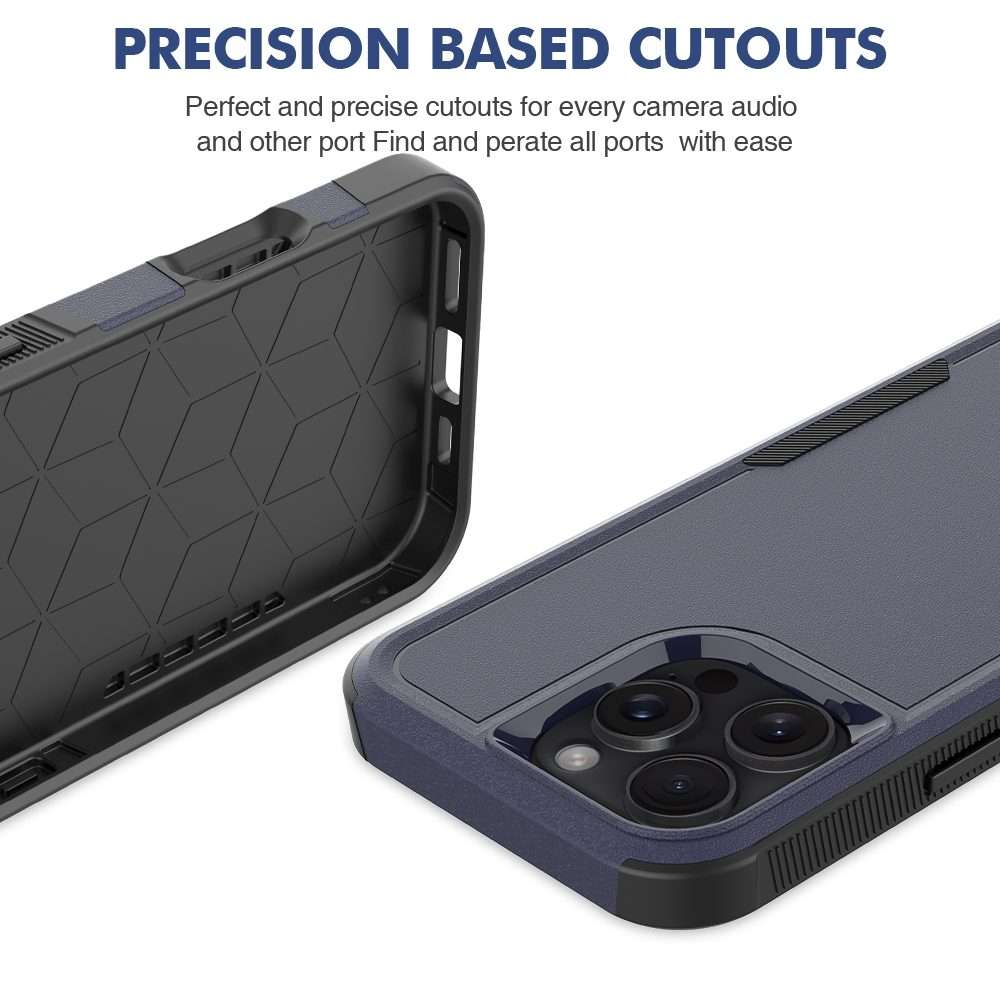 For iPhone 16 Pro Max 2 in 1 PC + TPU Phone Case(Dark Blue)