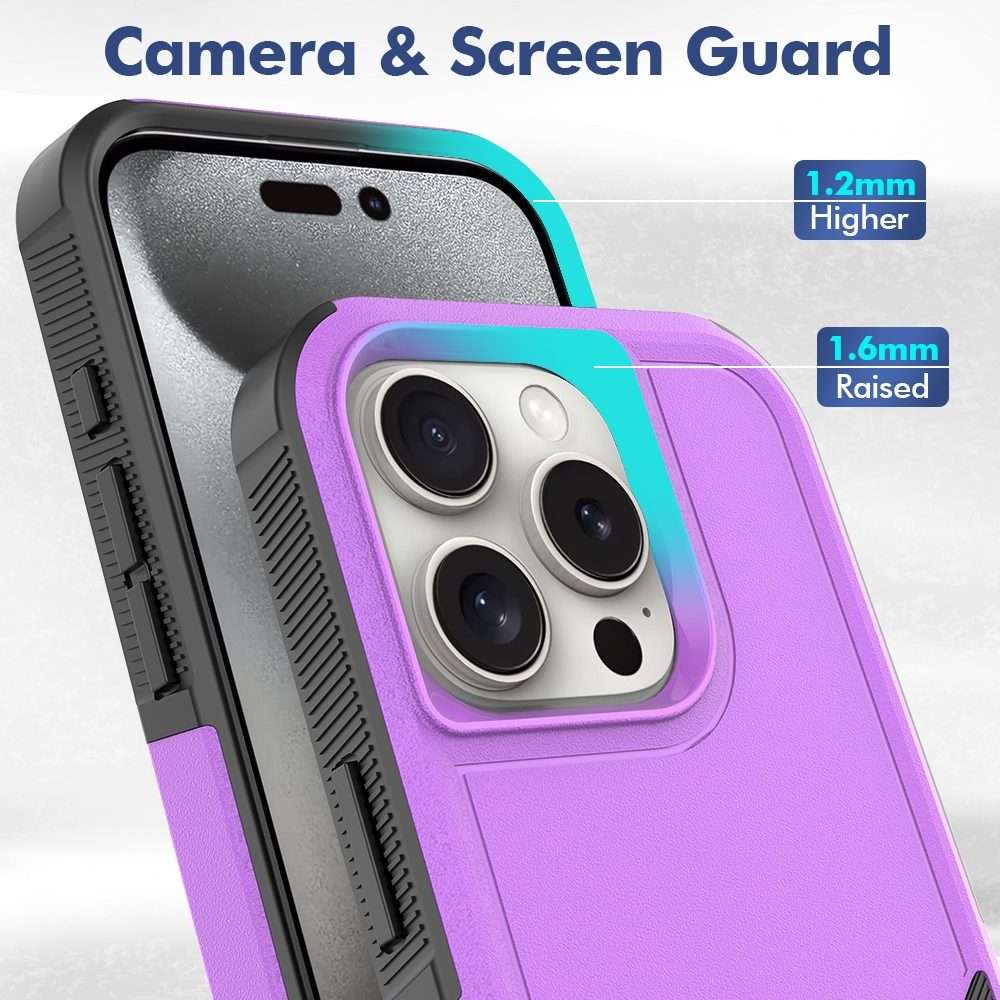 For iPhone 16 Pro 2 in 1 PC + TPU Phone Case(Purple)