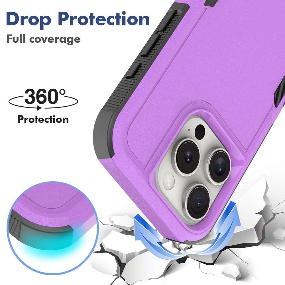 For iPhone 16 Pro 2 in 1 PC + TPU Phone Case(Purple)