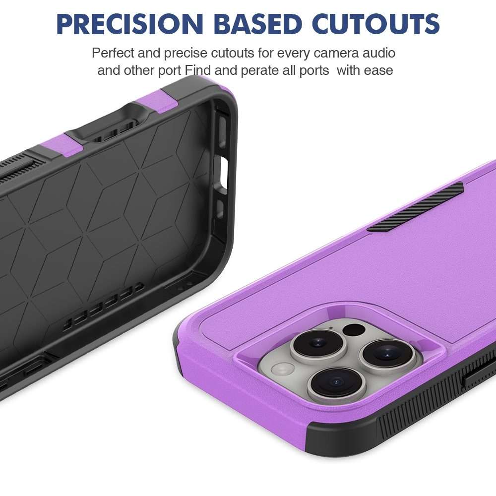 For iPhone 16 Pro 2 in 1 PC + TPU Phone Case(Purple)