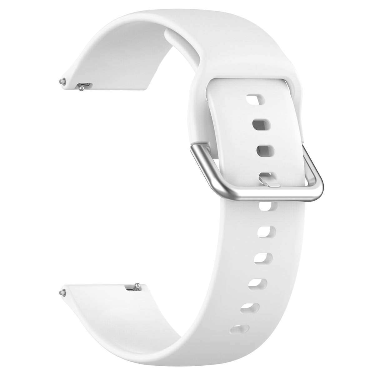 For Nothing CMF Watch Pro D395 / Watch Pro 2 22mm Solid Color Silver Buckle Silicone W ... (White)