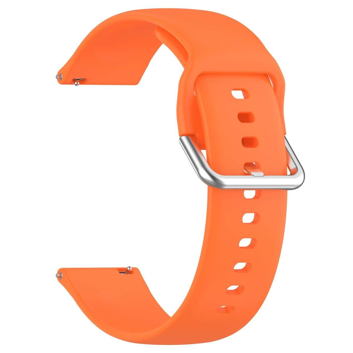 For Nothing CMF Watch Pro D395 / Watch Pro 2 22mm Solid Color Silver Buckle Silicone ... (Orange)