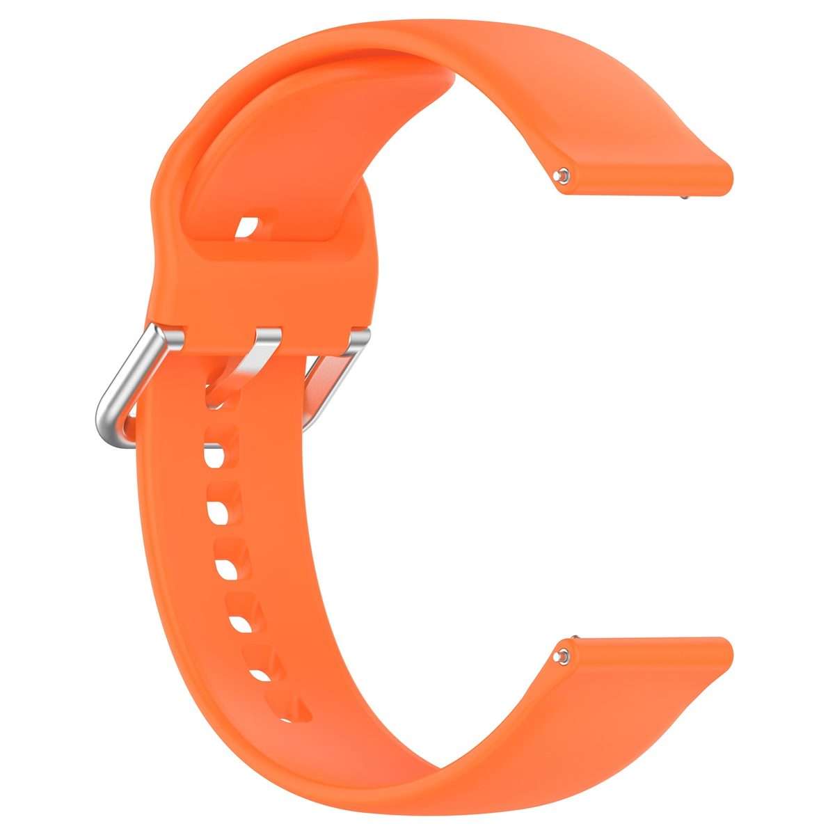For Nothing CMF Watch Pro D395 / Watch Pro 2 22mm Solid Color Silver Buckle Silicone ... (Orange)