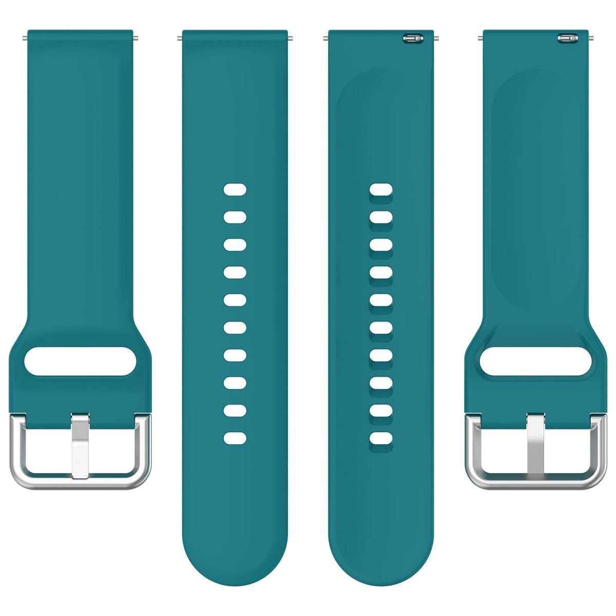 For Nothing CMF Watch Pro D395 / Watch Pro 2 22mm Solid Color Silver Buckle Silicone W ... (Green)