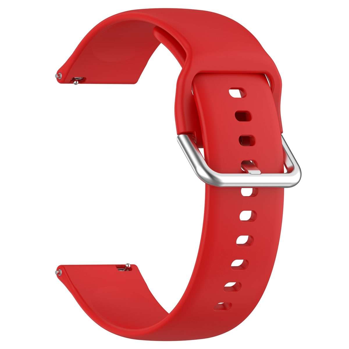 For Nothing CMF Watch Pro D395 / Watch Pro 2 22mm Solid Color Silver Buckle Silicone Wat ... (Red)
