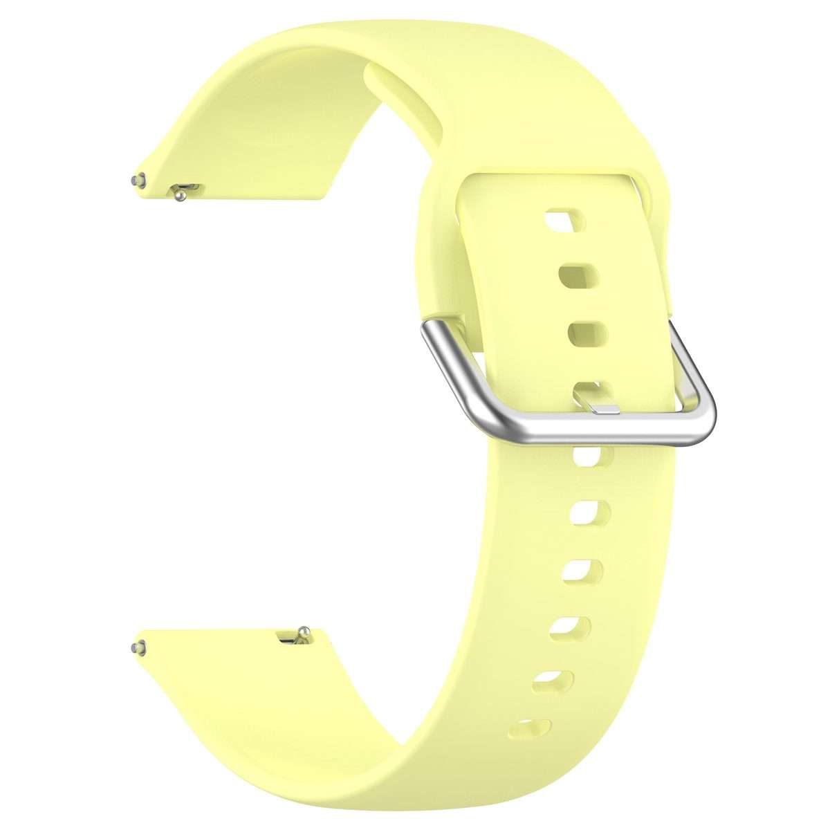 For Nothing CMF Watch Pro D395 / Watch Pro 2 22mm Solid Color Silver Buckle Silicone ... (Yellow)
