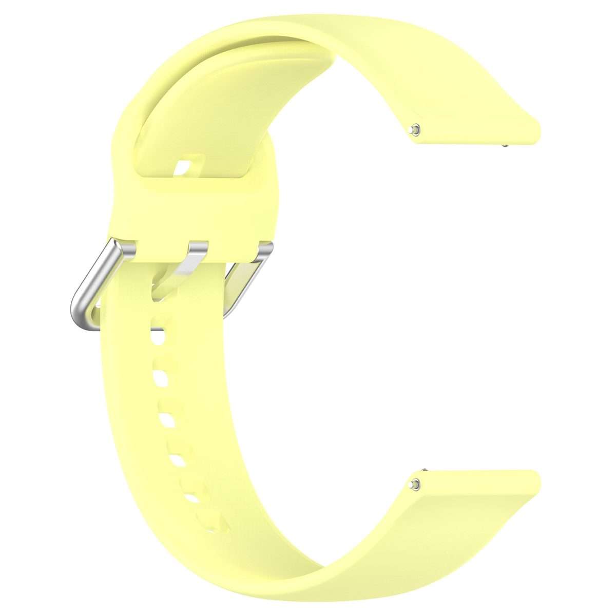 For Nothing CMF Watch Pro D395 / Watch Pro 2 22mm Solid Color Silver Buckle Silicone ... (Yellow)