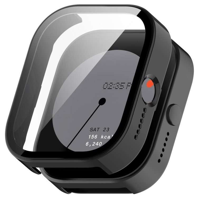 For Nothing CMF Watch Pro D395 PC + Tempered Film Integrated Watch Protective Case(Black)