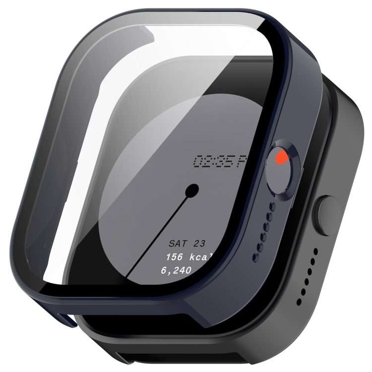 For Nothing CMF Watch Pro D395 PC + Tempered Film Integrated Watch Protective Case(Ink Blue)