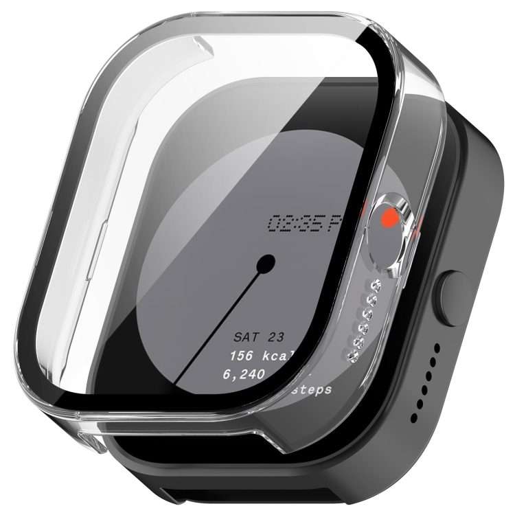 For Nothing CMF Watch Pro D395 PC + Tempered Film Integrated Watch Protective Case(Transparent)