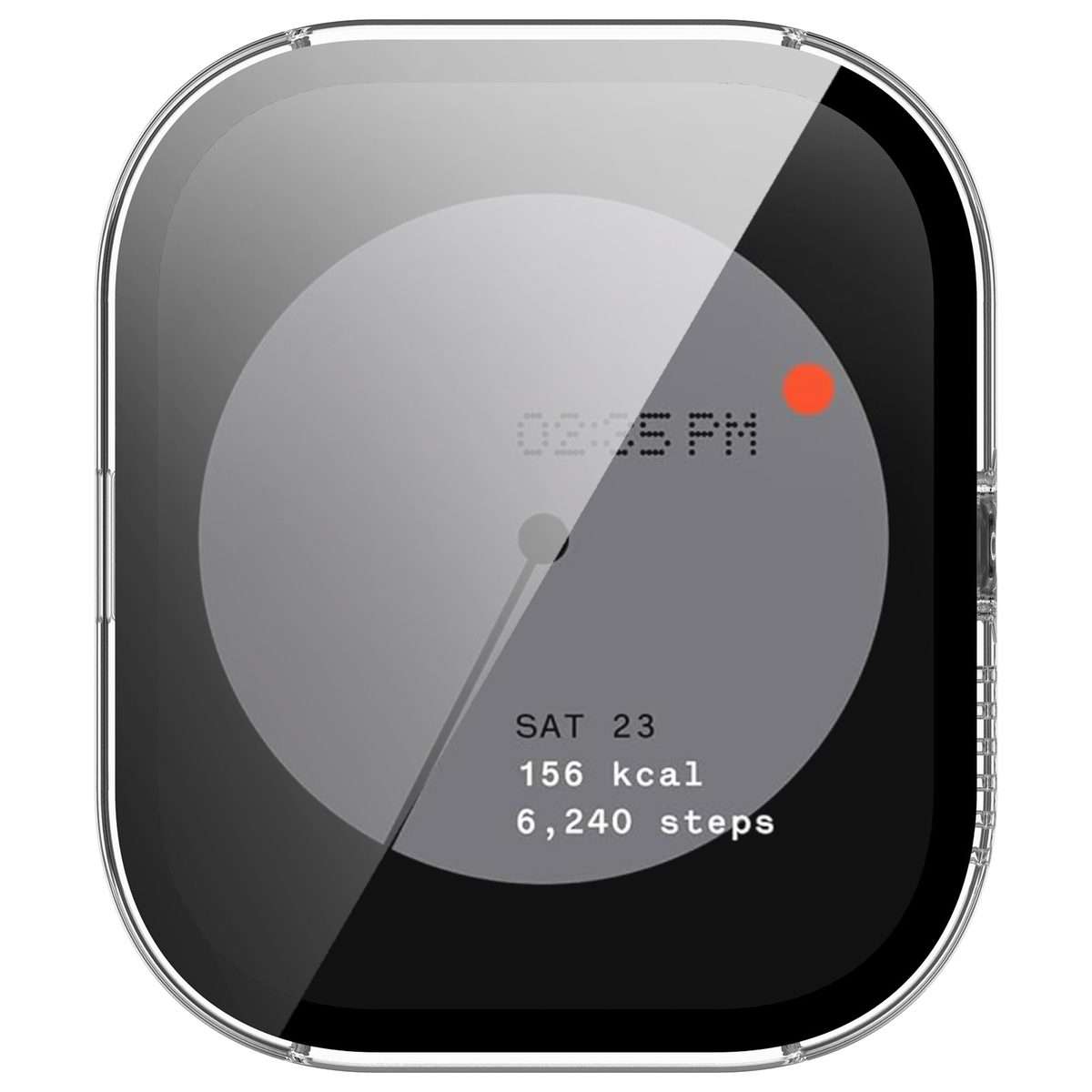 For Nothing CMF Watch Pro D395 PC + Tempered Film Integrated Watch Protective Case(Transparent)