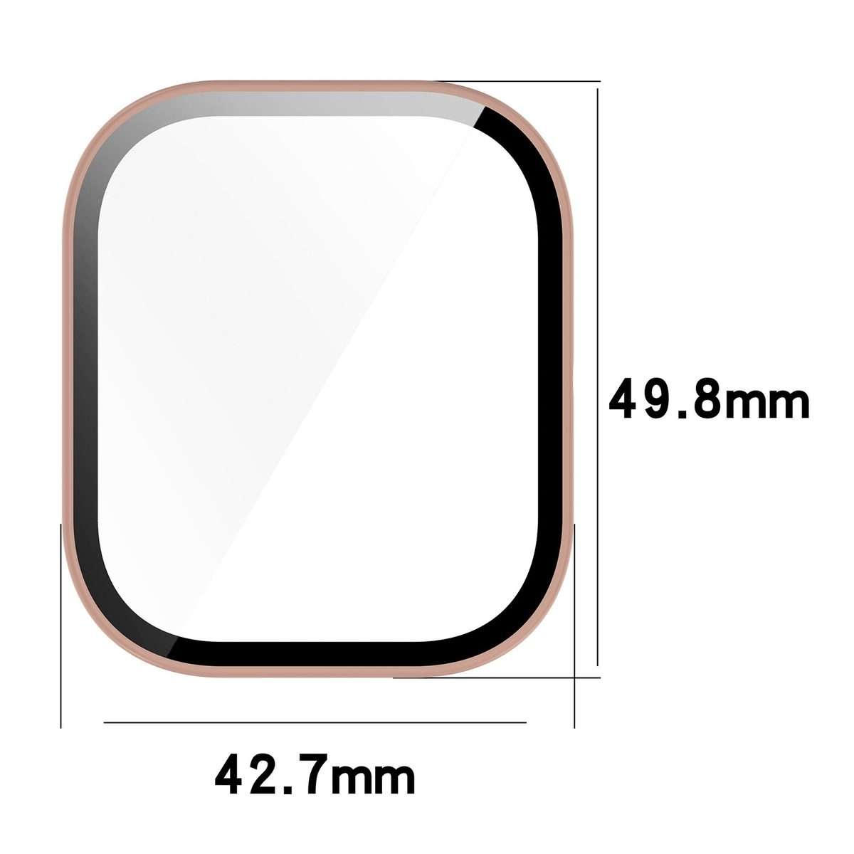 For Nothing CMF Watch Pro D395 PC + Tempered Film Integrated Watch Protective Case(Pink)