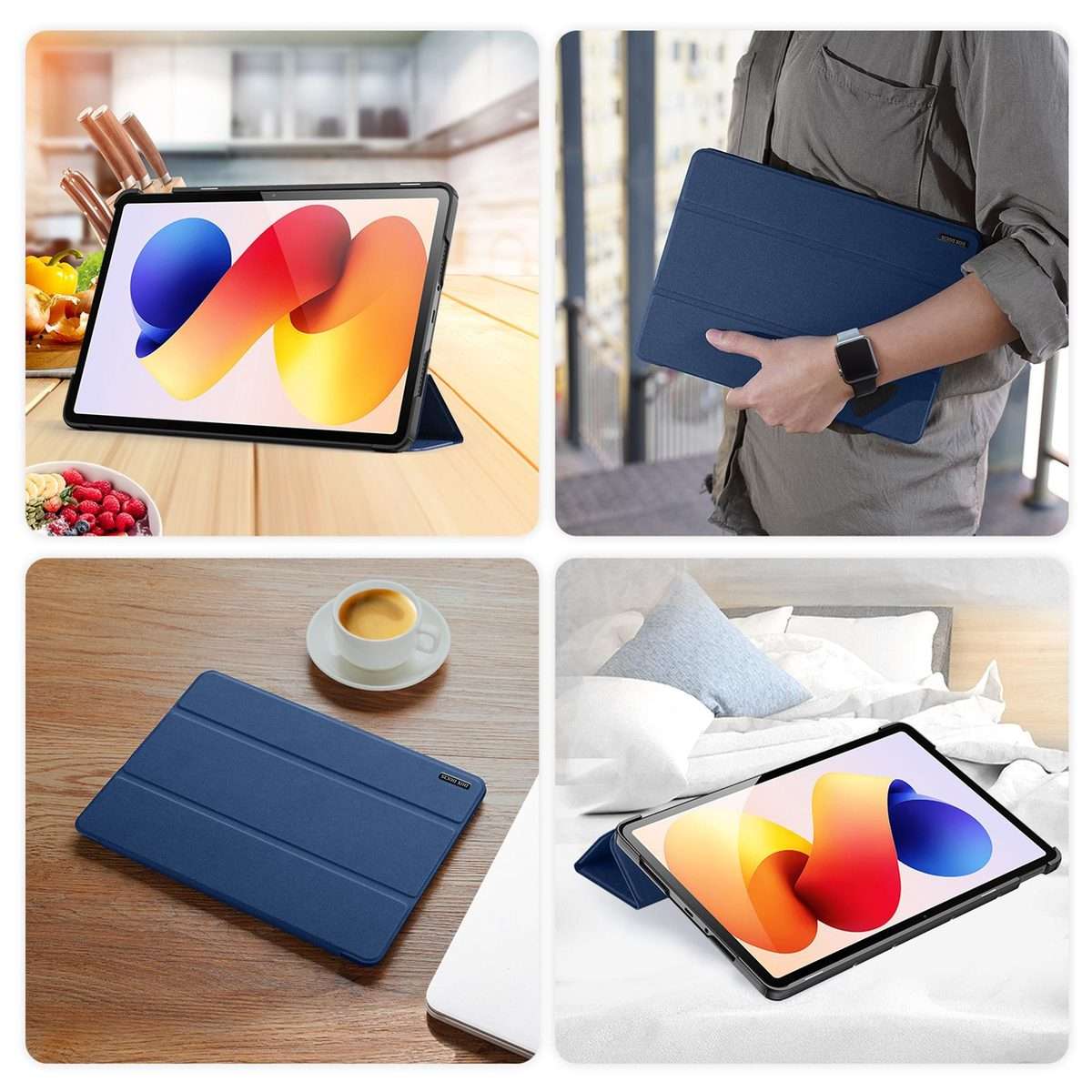 For Xiaomi Redmi Pad 2 Pro / Pad Pro 5G DUX DUCIS Domo Series Cloth Texture Magnetic Le ... (Blue)