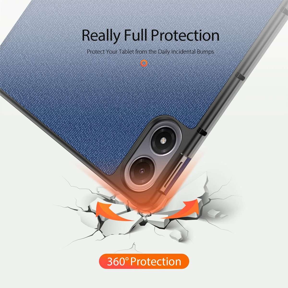 For Xiaomi Redmi Pad 2 Pro / Pad Pro 5G DUX DUCIS Domo Series Cloth Texture Magnetic Le ... (Blue)