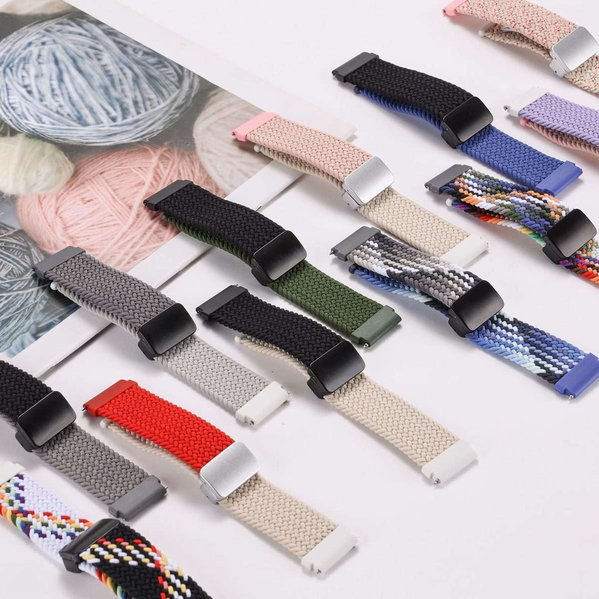 18mm Two-color Magnetic Braided Nylon Watch Band(Starlight Black)