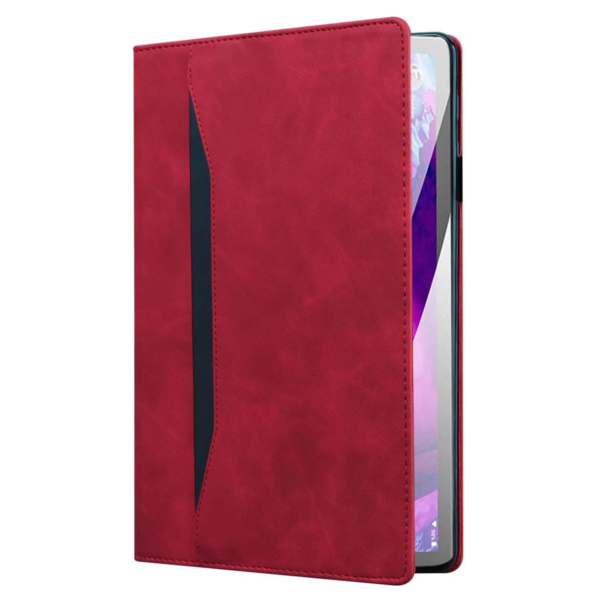 For Xiaomi Pad 8 / 8 Pro / 7 / 7 Pro Splicing Shockproof Leather Tablet Case(Red)