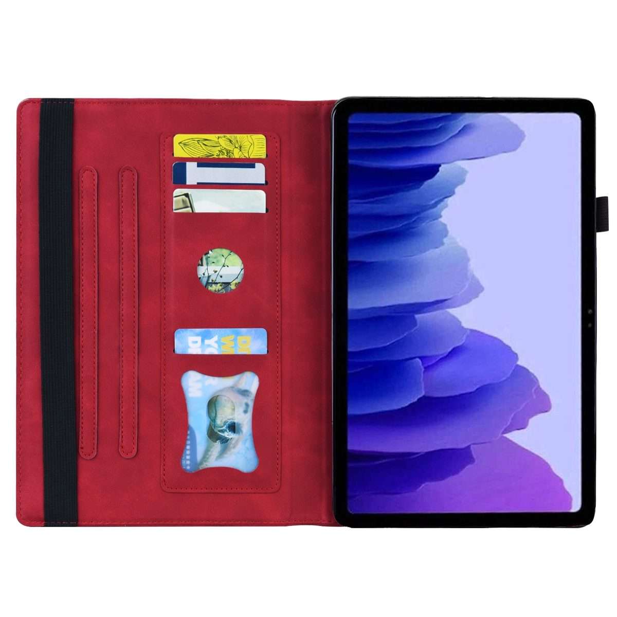 For Xiaomi Pad 8 / 8 Pro / 7 / 7 Pro Splicing Shockproof Leather Tablet Case(Red)
