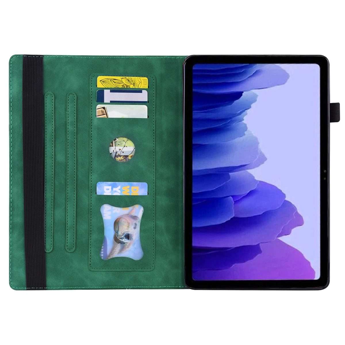 For Xiaomi Pad 8 / 8 Pro / 7 / 7 Pro Splicing Shockproof Leather Tablet Case(Green)