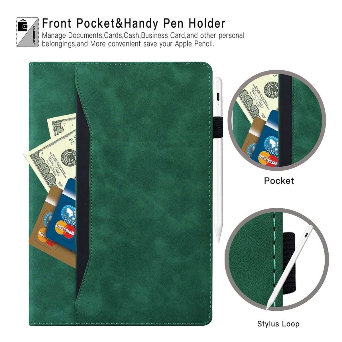 For Xiaomi Pad 8 / 8 Pro / 7 / 7 Pro Splicing Shockproof Leather Tablet Case(Green)