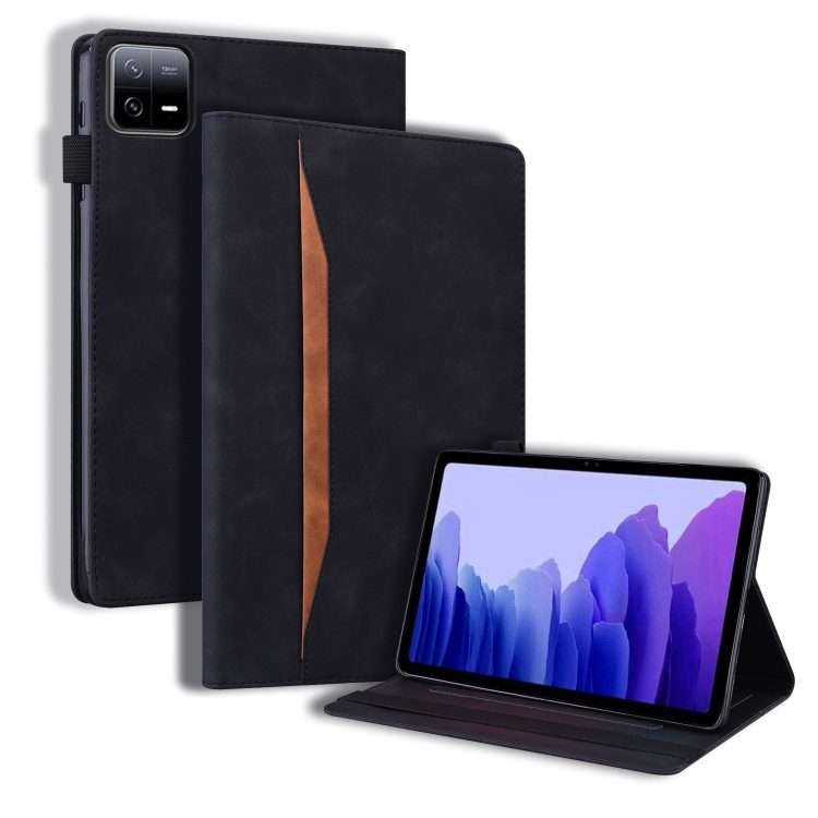 For Xiaomi Pad 8 / 8 Pro / 7 / 7 Pro Splicing Shockproof Leather Tablet Case(Black)