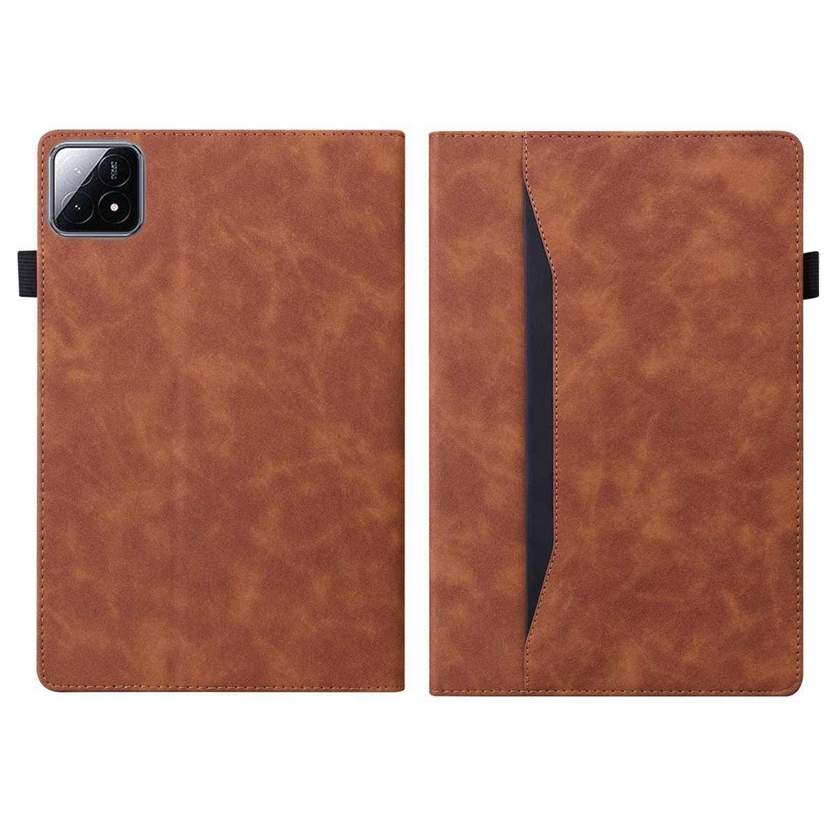 For Xiaomi Pad 8 / 8 Pro / 7 / 7 Pro Splicing Shockproof Leather Tablet Case(Brown)