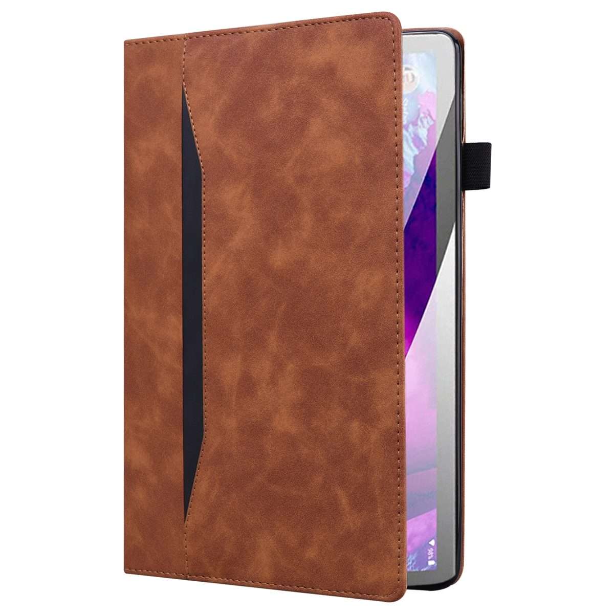 For Xiaomi Pad 8 / 8 Pro / 7 / 7 Pro Splicing Shockproof Leather Tablet Case(Brown)