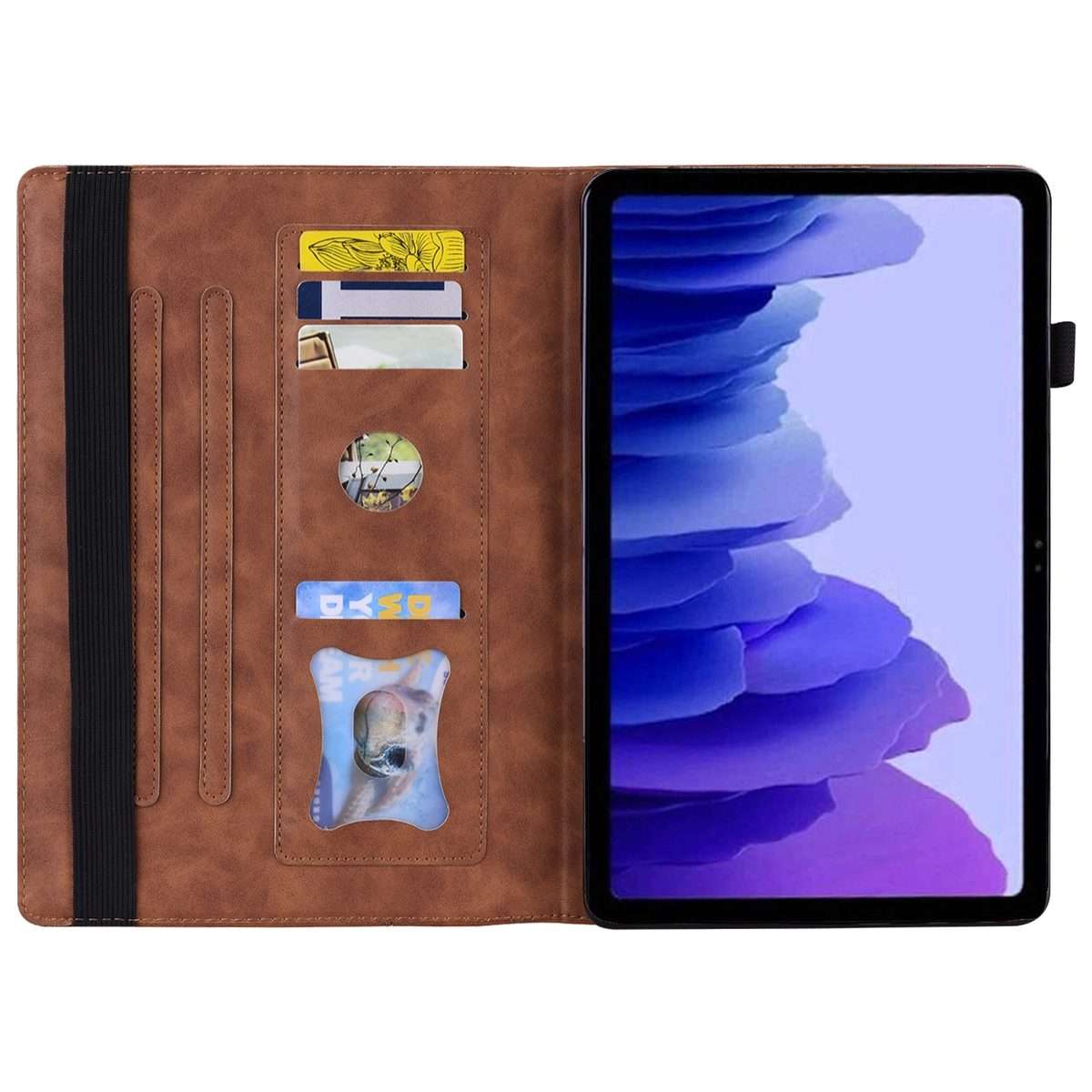 For Xiaomi Pad 8 / 8 Pro / 7 / 7 Pro Splicing Shockproof Leather Tablet Case(Brown)