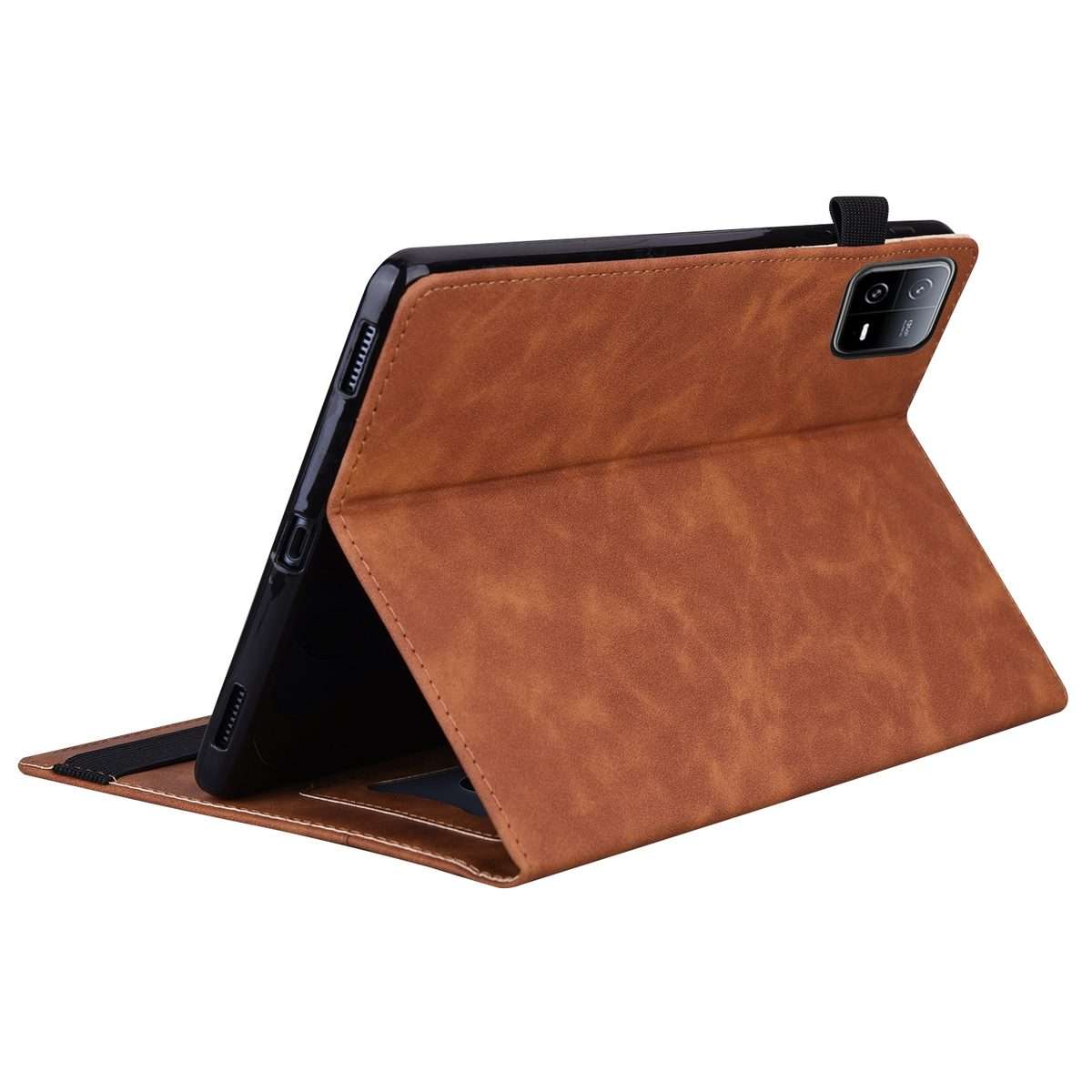 For Xiaomi Pad 8 / 8 Pro / 7 / 7 Pro Splicing Shockproof Leather Tablet Case(Brown)