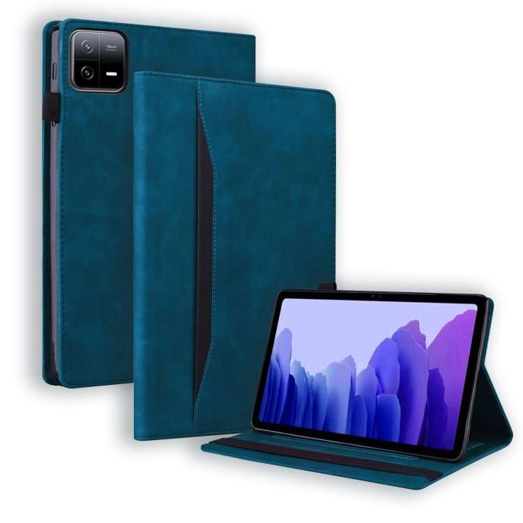 For Xiaomi Pad 8 / 8 Pro / 7 / 7 Pro Splicing Shockproof Leather Tablet Case(Blue)