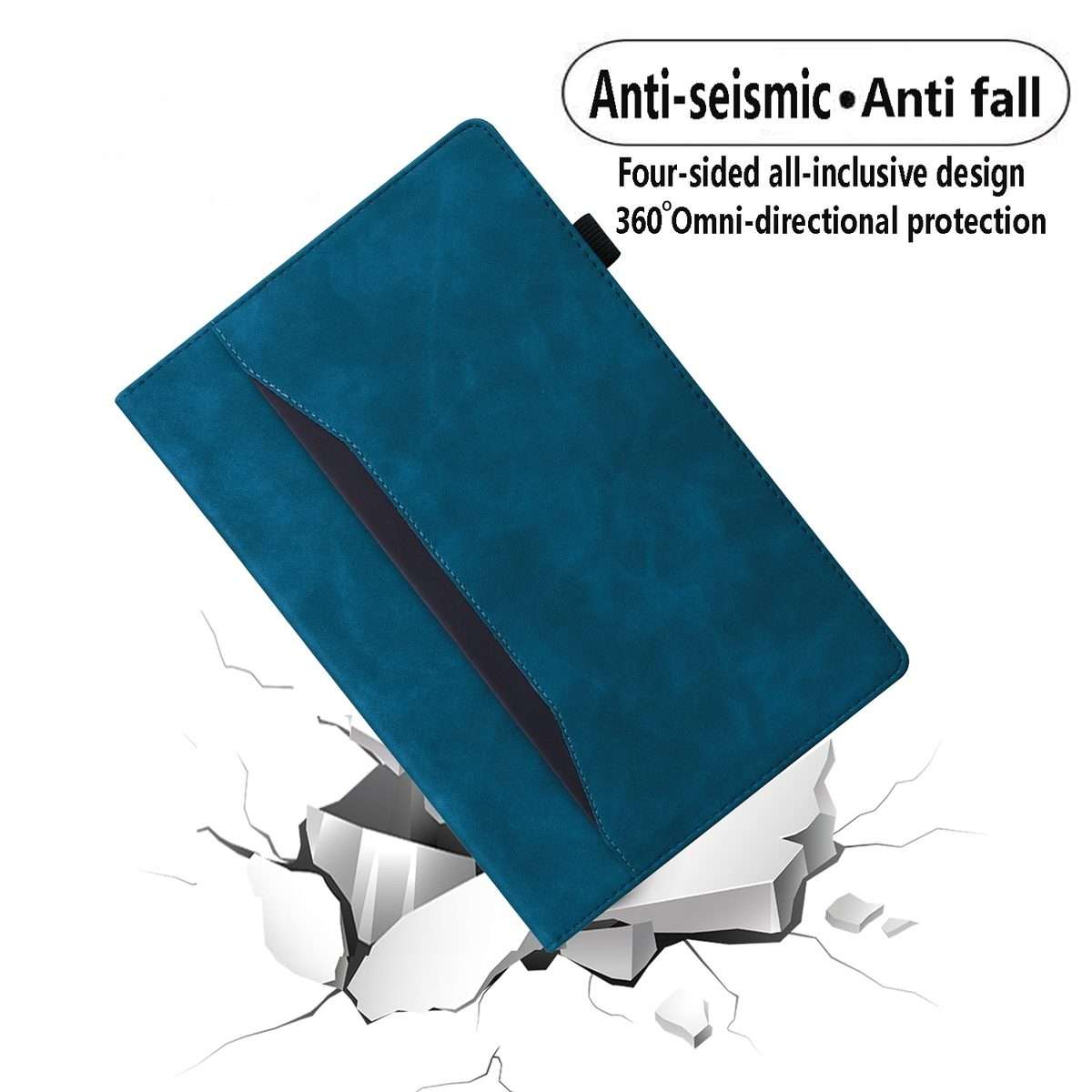For Xiaomi Pad 8 / 8 Pro / 7 / 7 Pro Splicing Shockproof Leather Tablet Case(Blue)