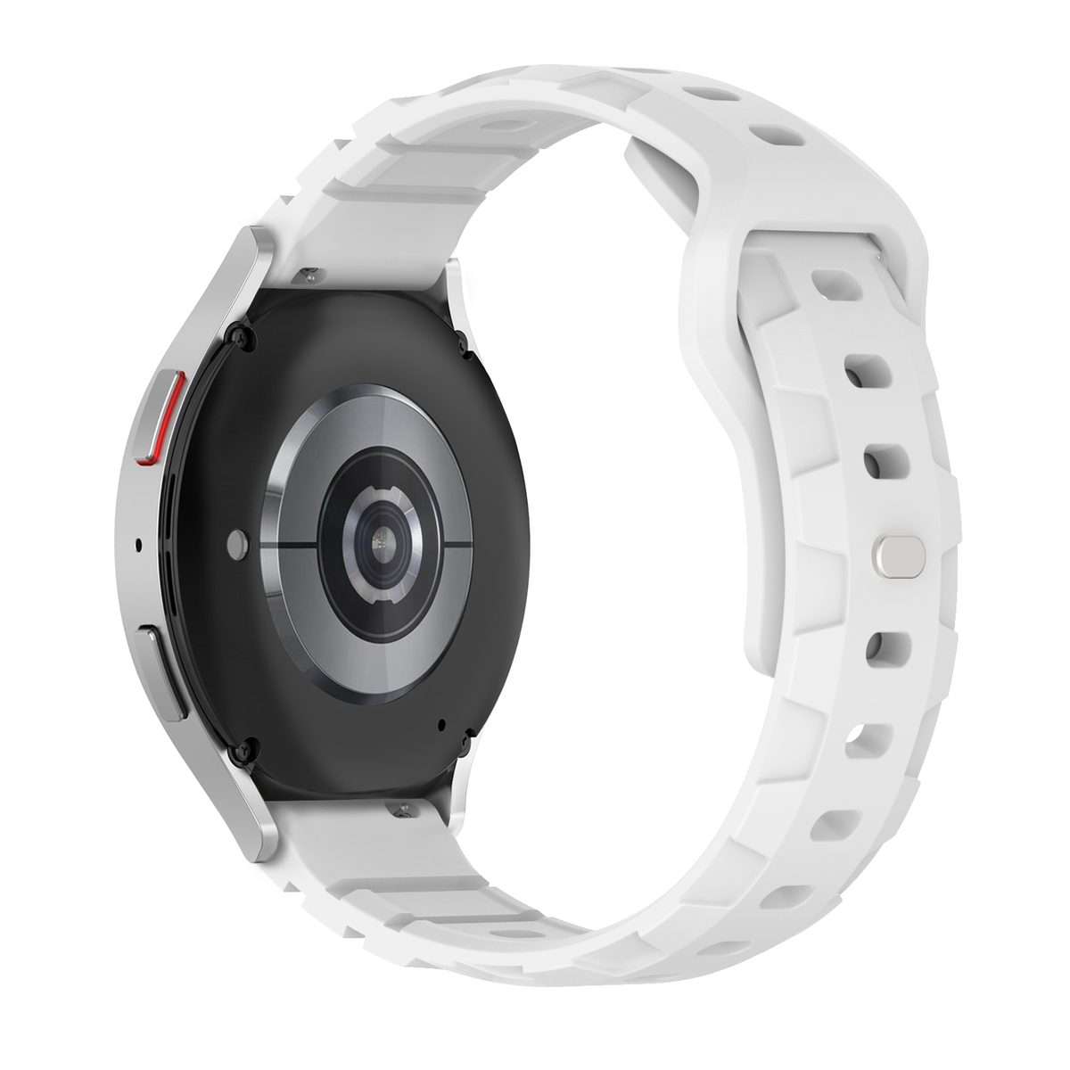 18mm Armor Silicone Watch Band(White)