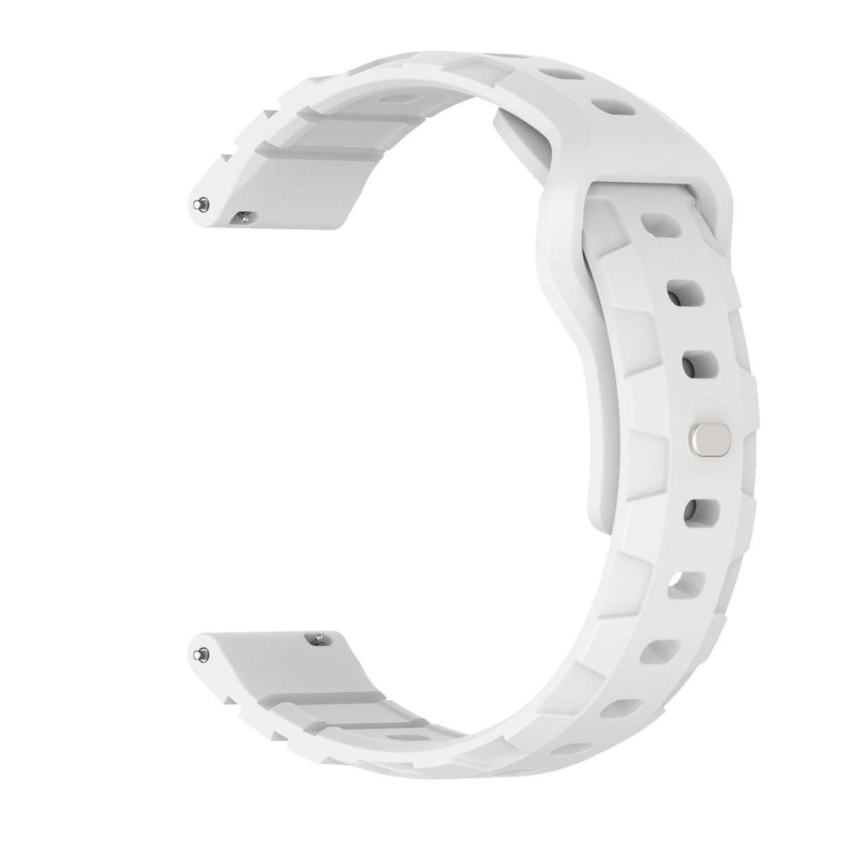18mm Armor Silicone Watch Band(White)