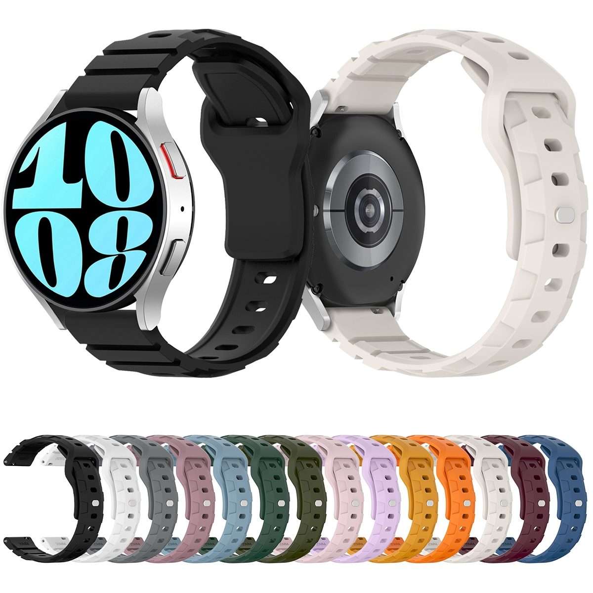 18mm Armor Silicone Watch Band(Yellow)
